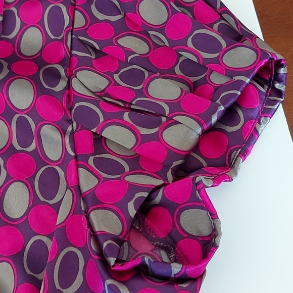 Request Cap Sleeve Shimmer Fuchsia blouse size L - Picture 10 of 13